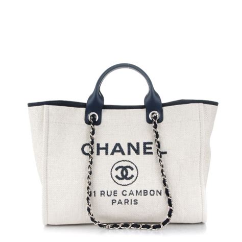 chanel deauville canvas tote bag replica uk|chanel canvas large deauville tote.